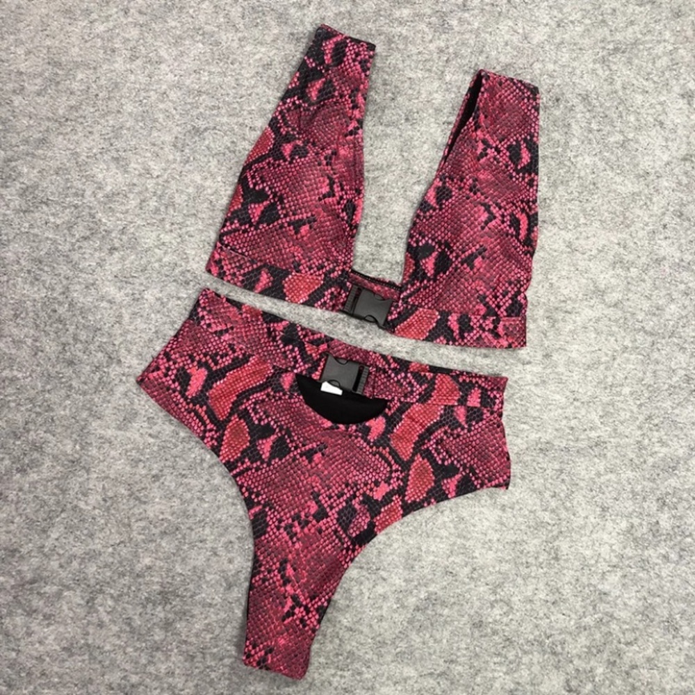 Snake Print Bikini Set - Picture 3 of 5